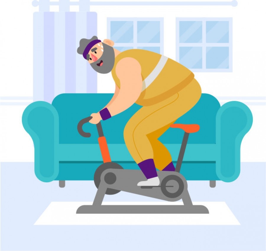 Cyclette durante la terza età