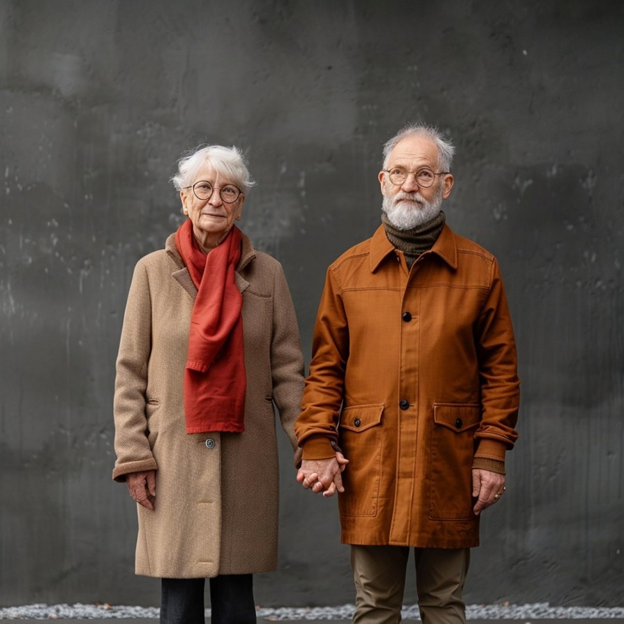 Vestiti comodi per anziani per uomo e donna per l'inverno